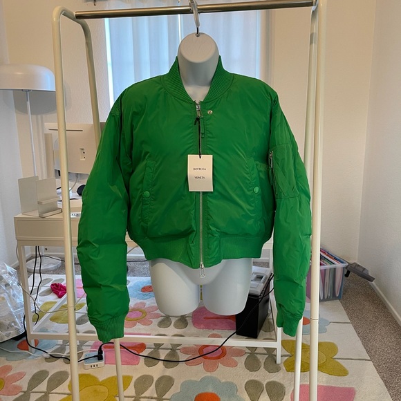 Jackets & Blazers - BV Pre Fall 2021 green puffy jacket Small NWT